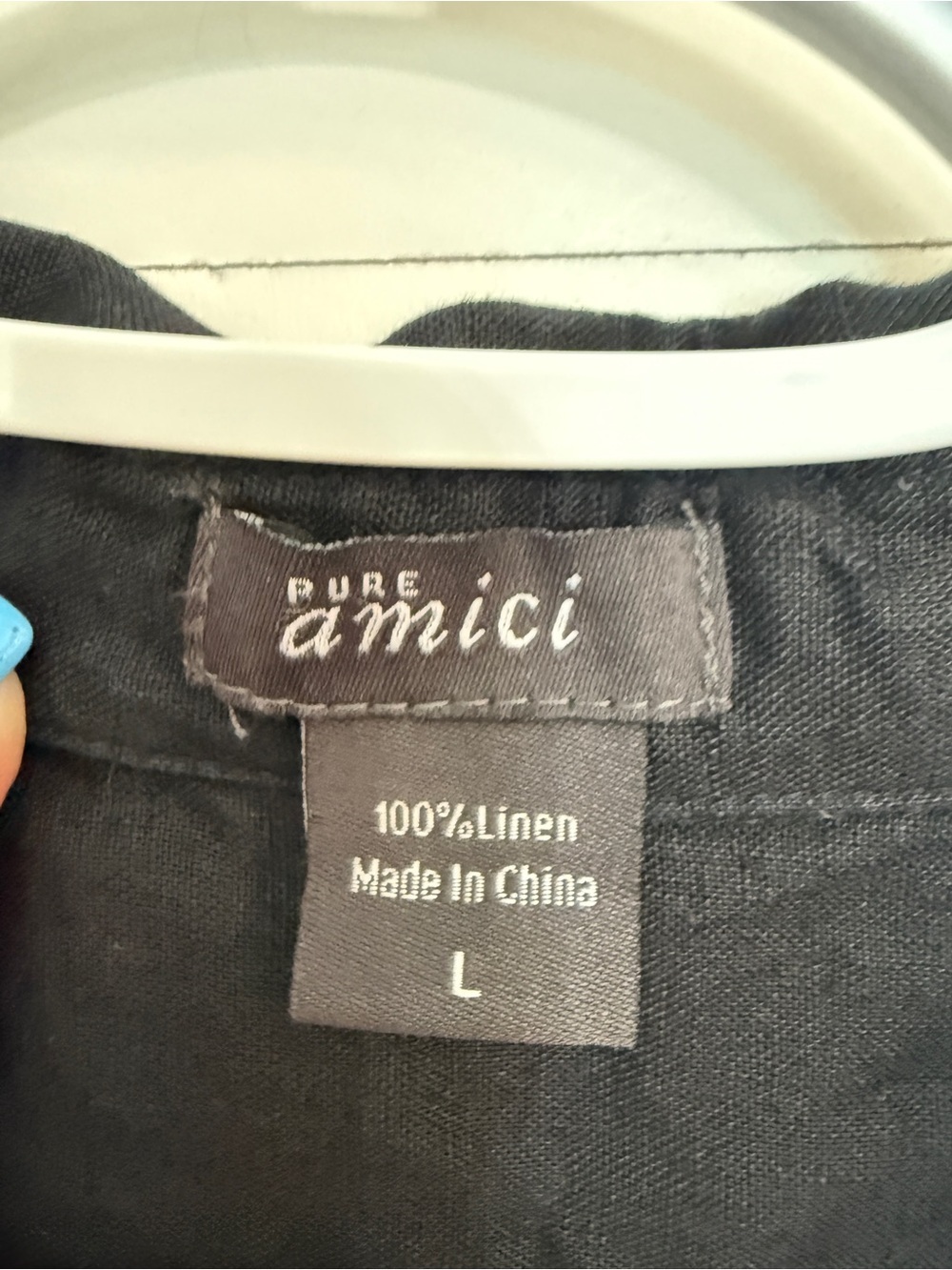 Pure Amici 100% Linen Ombré Sleeveless Button Front Mini Dress 25562 - Picture 7 of 11